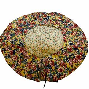 4258 Beige Caserole carrier round 17" diameter quilted